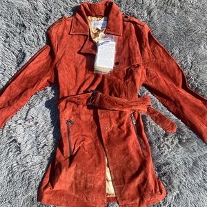 Bradley Bayou Vintage Suede Leather Coat